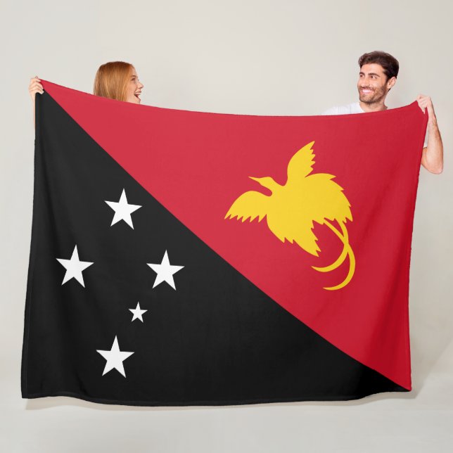 Flagge Papua - Neue Guinea Fleecedecke (Beispiel)