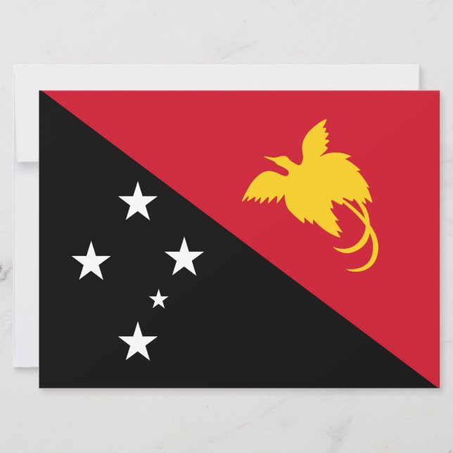 Flagge Papua - Neue Guinea Karte (Vorderseite)