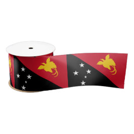 Flagge Papua - Neue Guinea Satinband