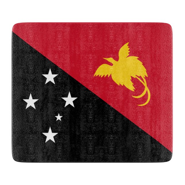 Flagge Papua - Neue Guinea Schneidebrett (Vorderseite)