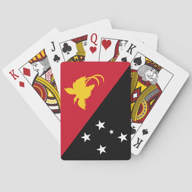 Flagge Papua - Neue Guinea Spielkarten (Rückseite)