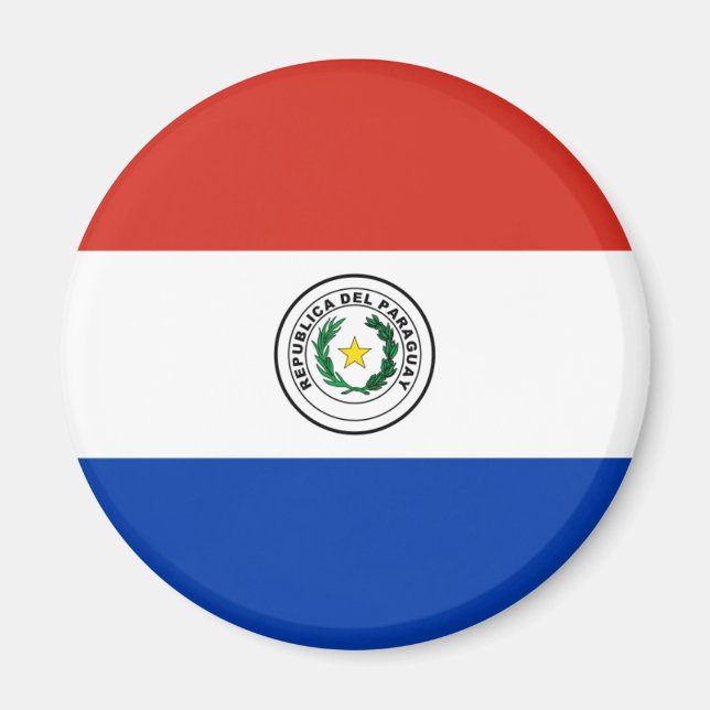 Flagge Paraguays - Bandera de Paraguay Magnet (Vorne)