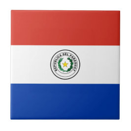 Flagge Paraguays Fliese