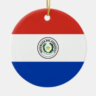 Flagge Paraguays Keramik Ornament