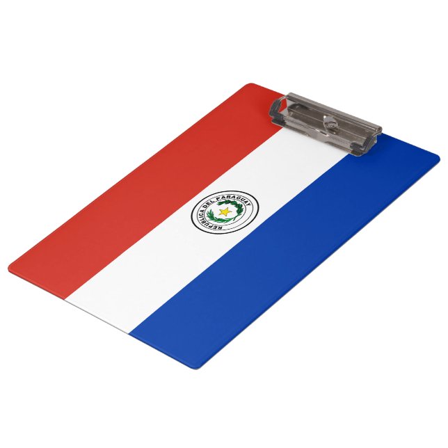 Flagge Paraguays Klemmbrett (Schrägansicht)