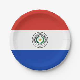 Flagge Paraguays Pappteller