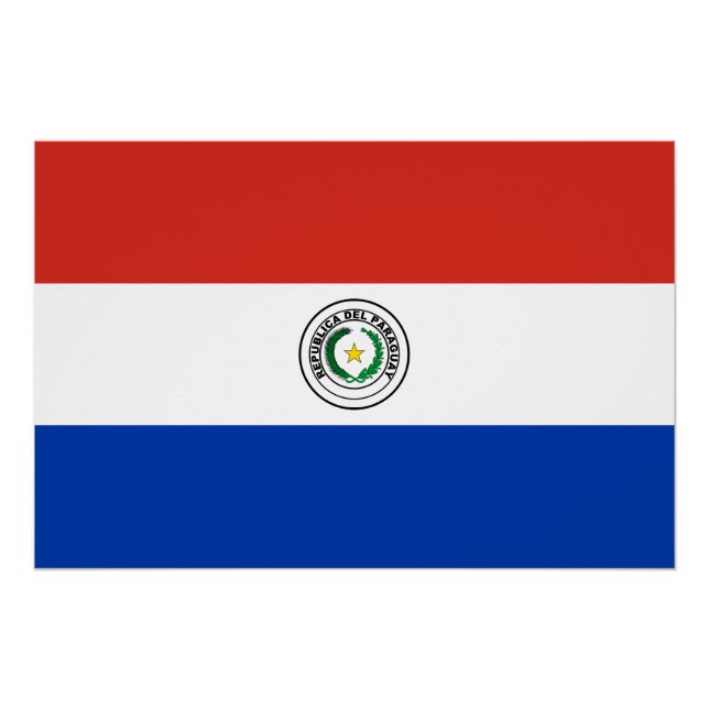 Flagge Paraguays Poster (Vorderseite)