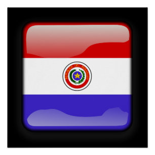 Flagge Paraguays Poster
