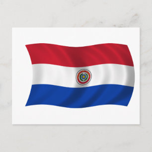 Flagge Paraguays Postkarte