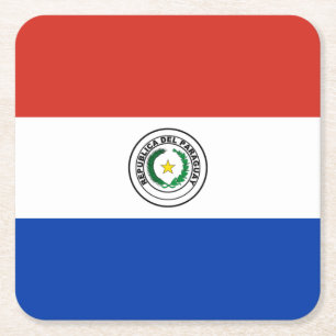 Flagge Paraguays Rechteckiger Pappuntersetzer