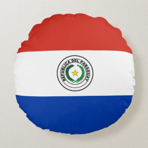 Flagge Paraguays Rundes Kissen