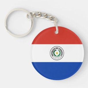 Flagge Paraguays Schlüsselanhänger