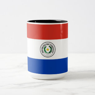 Flagge Paraguays Zweifarbige Tasse