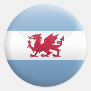 Flagge Patagoniens Runder Aufkleber