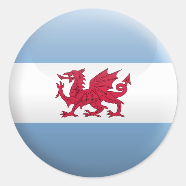 Flagge Patagoniens Runder Aufkleber (Vorderseite)