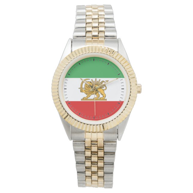 Flagge Persiens/Iran (1964-1980) Armbanduhr (Vorderseite)