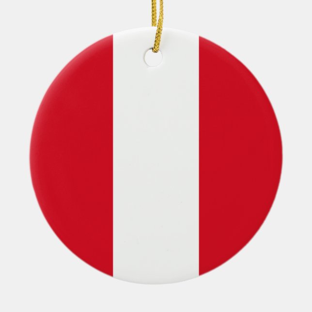 Flagge Perus Keramik Ornament (Vorne)