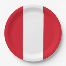 Flagge Perus (peruanische Flagge) Pappteller