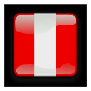 Flagge Perus Poster