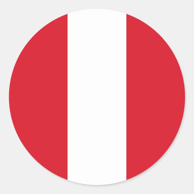 Flagge Perus Runder Aufkleber (Vorderseite)