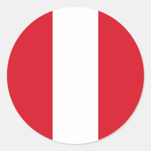 Flagge Perus Runder Aufkleber