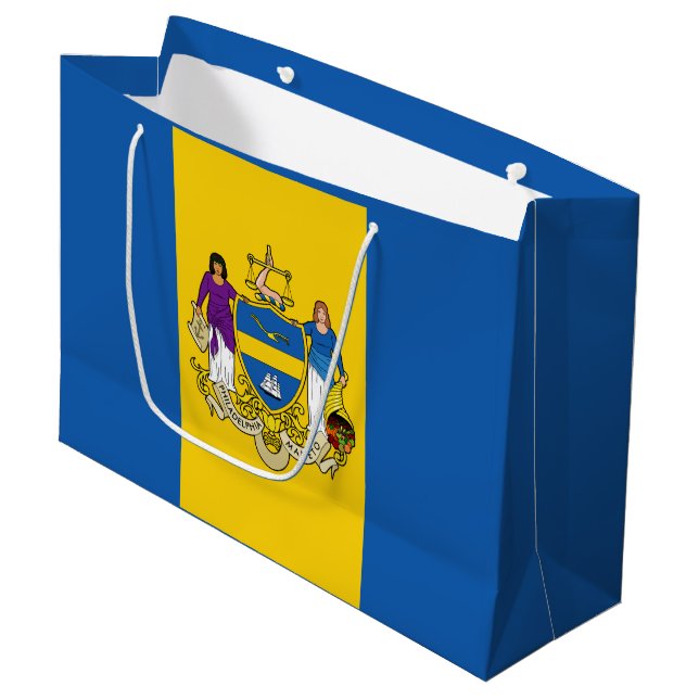 Flagge Philadelphia, Pennsylvania Große Geschenkta Große Geschenktüte (Vorderseite Schrägansicht)