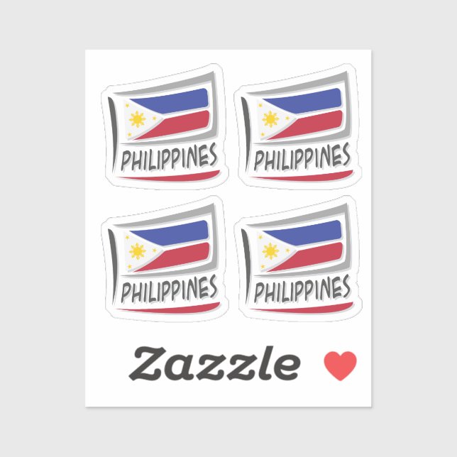 Flagge Philippinen - Prix X Aufkleber (Blatt)