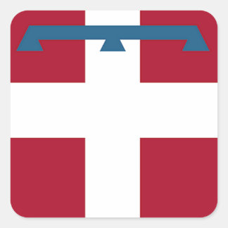 Flagge Piemont (Italien) Quadratischer Aufkleber