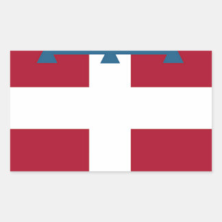 Flagge Piemont (Italien) Rechteckiger Aufkleber