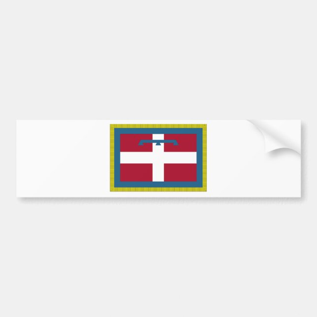 Flagge Piemonts (Italien) Autoaufkleber (Vorne)