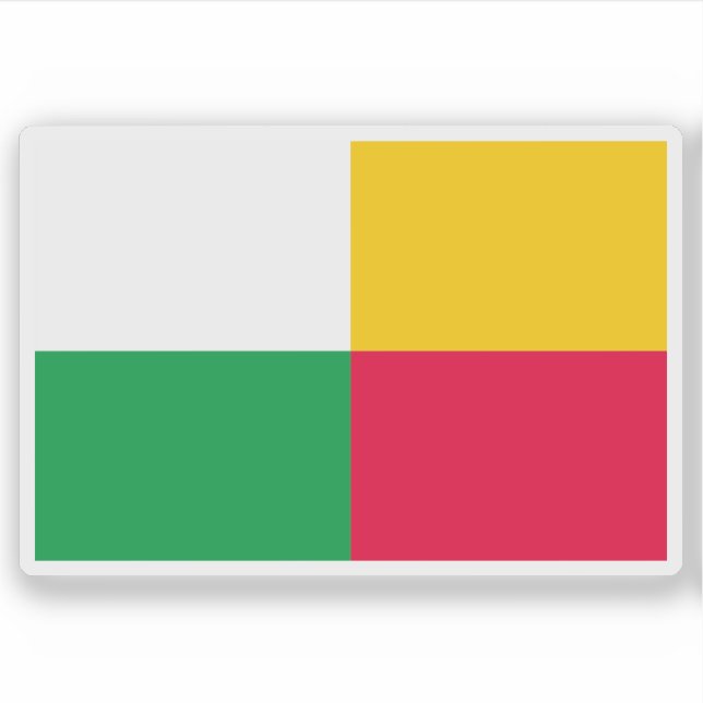 Flagge Pilsen, Tschechische Republik Aufkleber (Vorderseite)