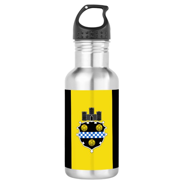 Flagge Pittsburgh, Pennsylvania Wasserflasche (Vorderseite)