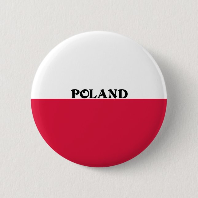 Flagge Polens Button (Vorderseite)