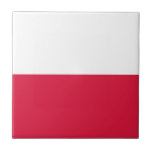 Flagge Polens Fliese<br><div class="desc">Flagge Polens: "Bóg,  Honor i Ojczyzna" → "Gott,  Ehre und Vaterland" Die polnische Flagge besteht aus zwei horizontalen Streifen gleicher Breite. Das obere Band ist weiß und das untere Band ist rot.</div>