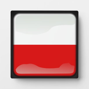 Flagge Polens Fotoplatte