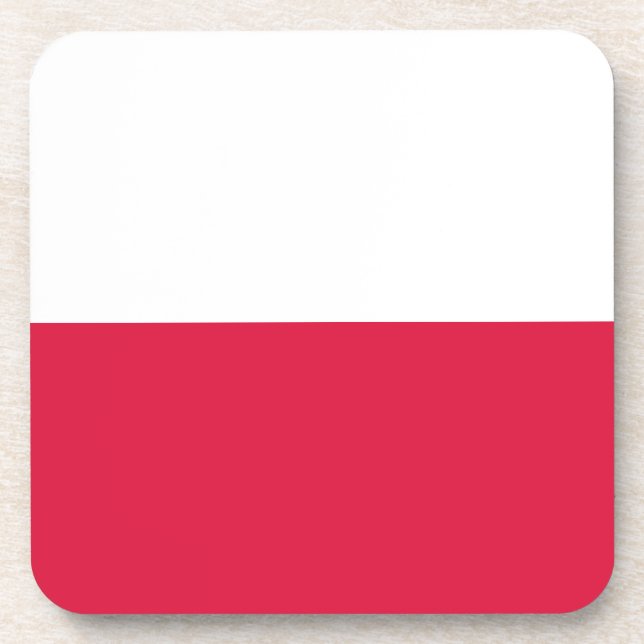 Flagge Polens Getränkeuntersetzer (Vorderseite)