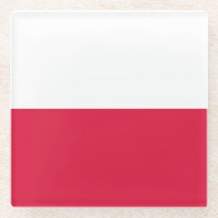 Flagge Polens Glasuntersetzer
