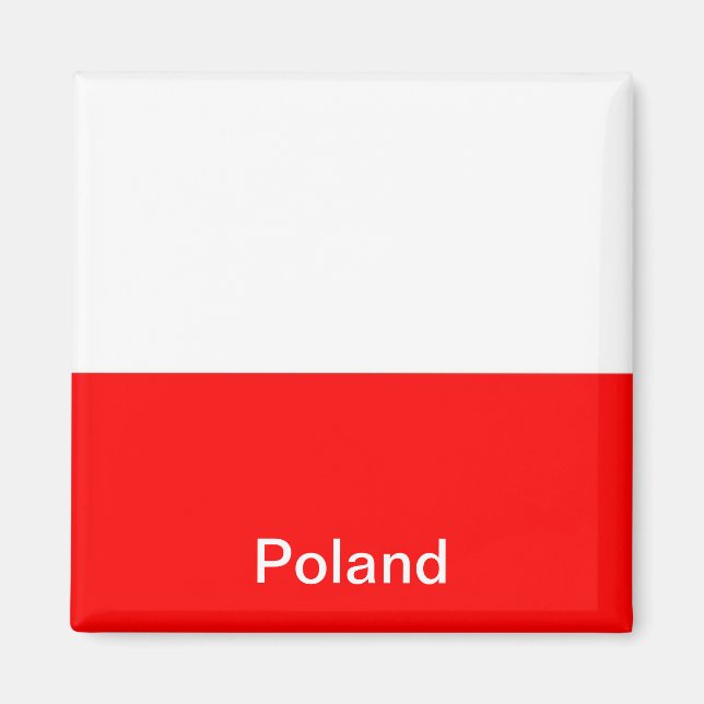 Flagge Polens Magnet (Vorne)