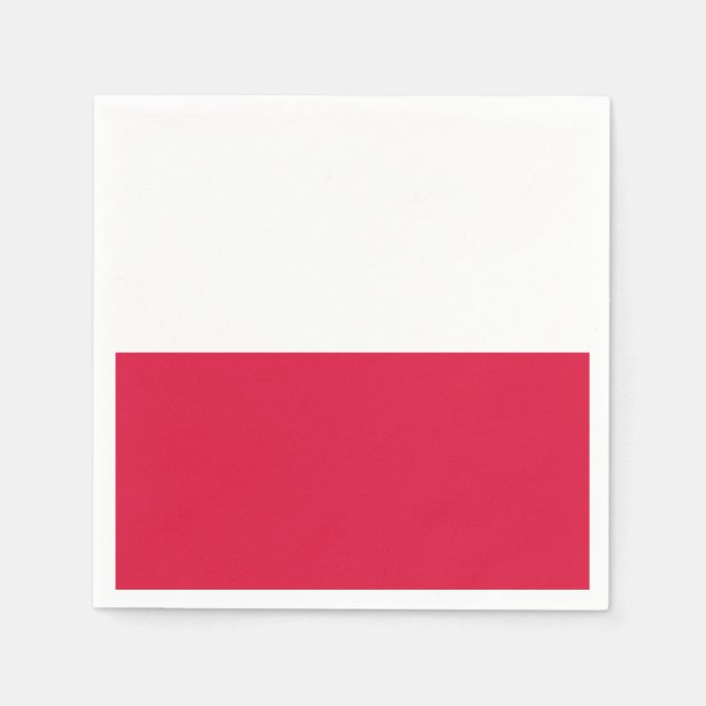 Flagge Polens Papier Napkins Serviette (Vorderseite)