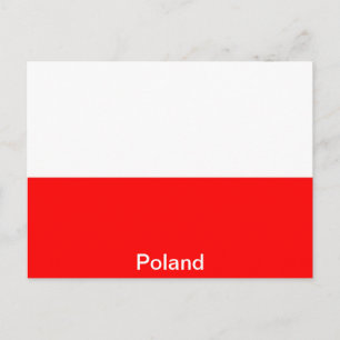 Flagge Polens Postkarte