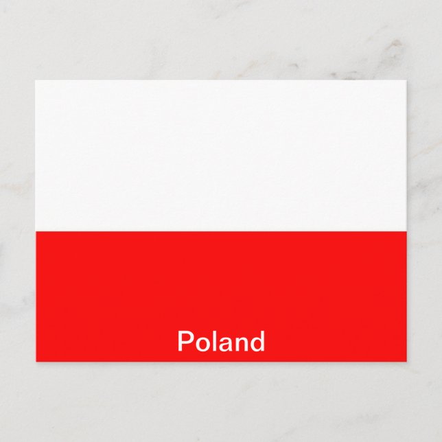 Flagge Polens Postkarte (Vorderseite)