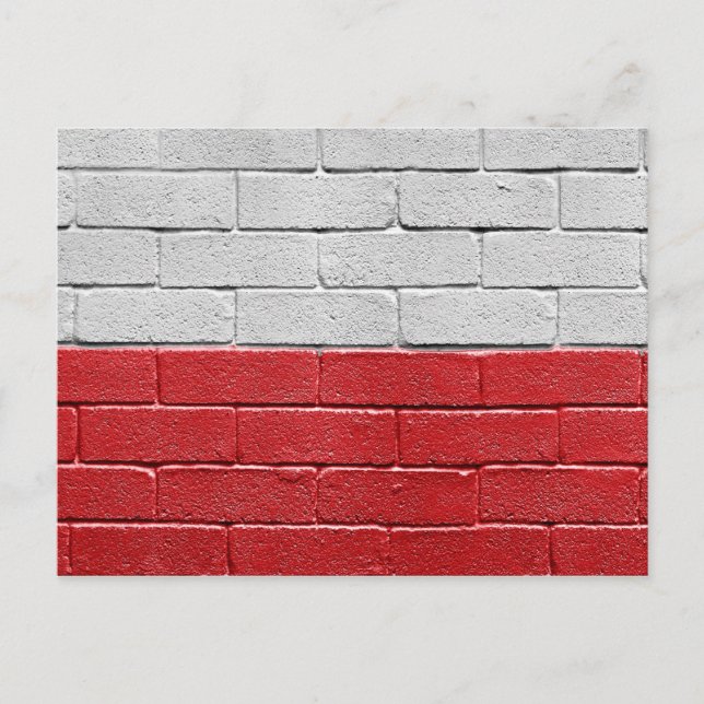 Flagge Polens Postkarte (Vorderseite)
