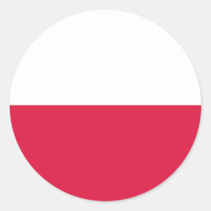 Flagge Polens Runder Aufkleber