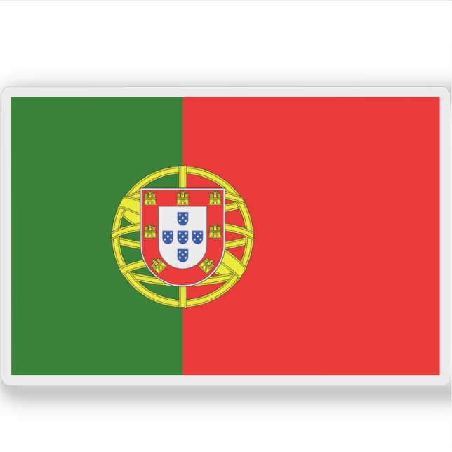 Flagge Portugals Aufkleber (Vorderseite)