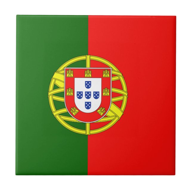 Flagge Portugals Fliese (Vorderseite)