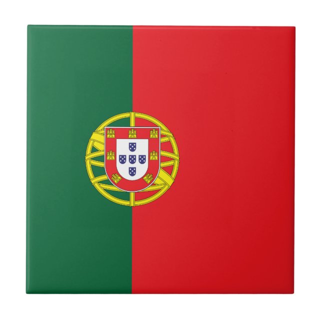 Flagge Portugals Fliese (Vorderseite)