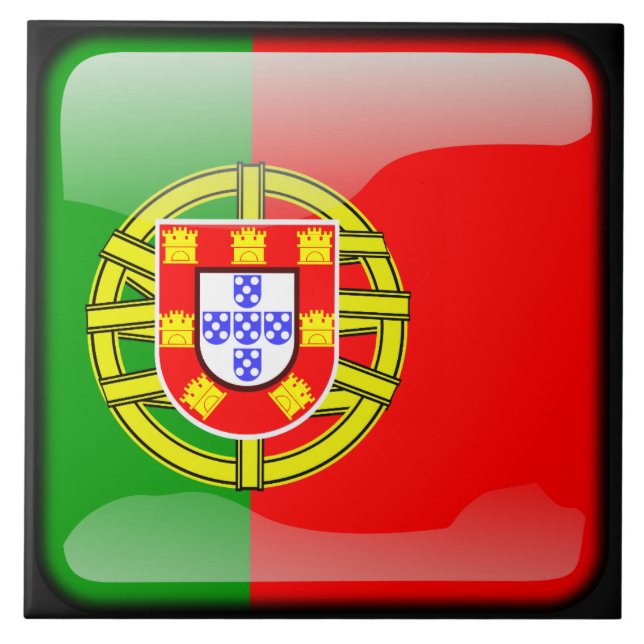 Flagge Portugals Fliese (Vorderseite)