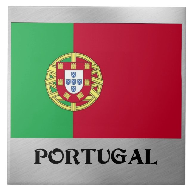 Flagge Portugals Fliese (Vorderseite)