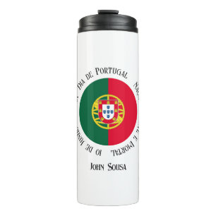 Flagge Portugals für den portugiesischen Feiertag Thermosbecher