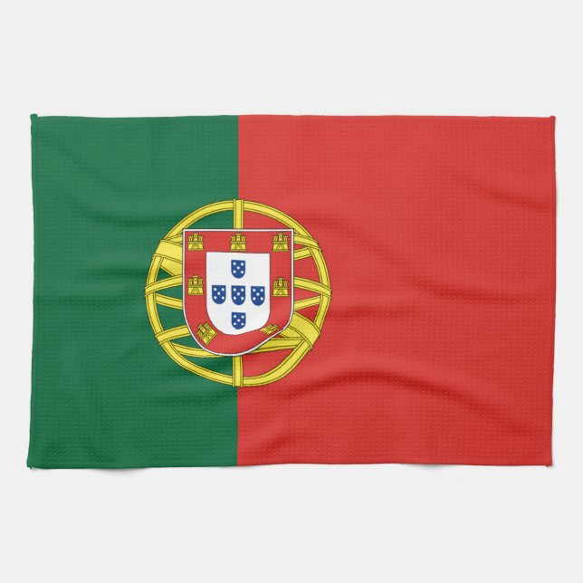 Flagge Portugals Geschirrtuch (Horizontal)
